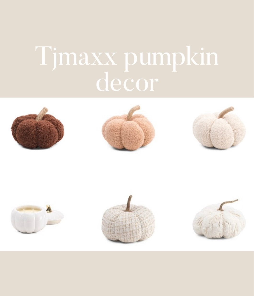 Shop these cute and affordable pumpkins & pumpkin candles at TJMAXX! 🎃🍂

#LTKSeasonal #LTKsalealert #LTKHalloween