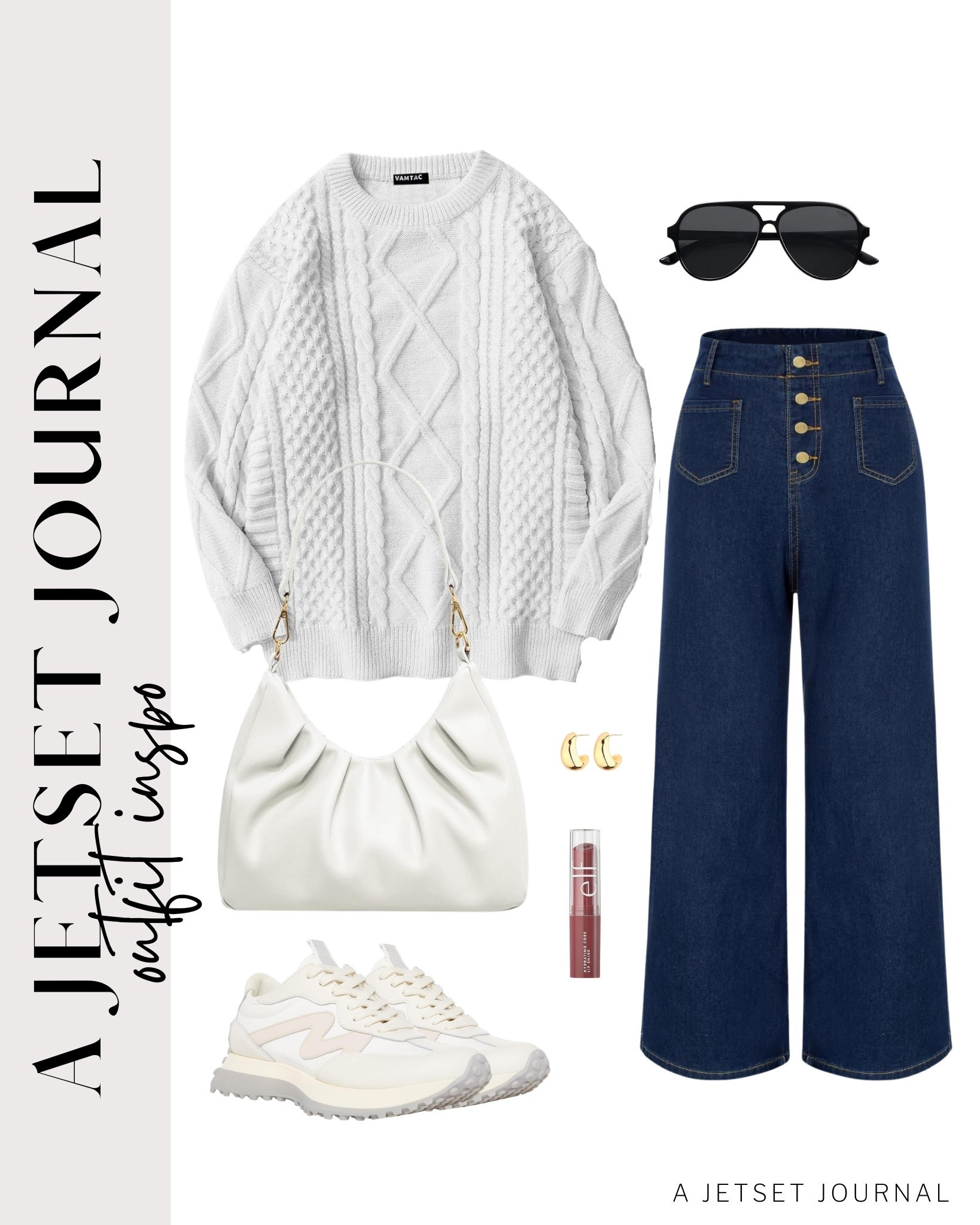 A comfy sweater with trendy denim makes this an outfit you will love for casual days!
oversized cable knit sweater, wide leg jeans, gold earrings set, trendy look, viral products, casual outfit idea, how to style, ways to style, amazon fashion, affordable style, shoe inspo, winter outfit, winter style

#LTKFindsUnder50 #LTKSeasonal #LTKU