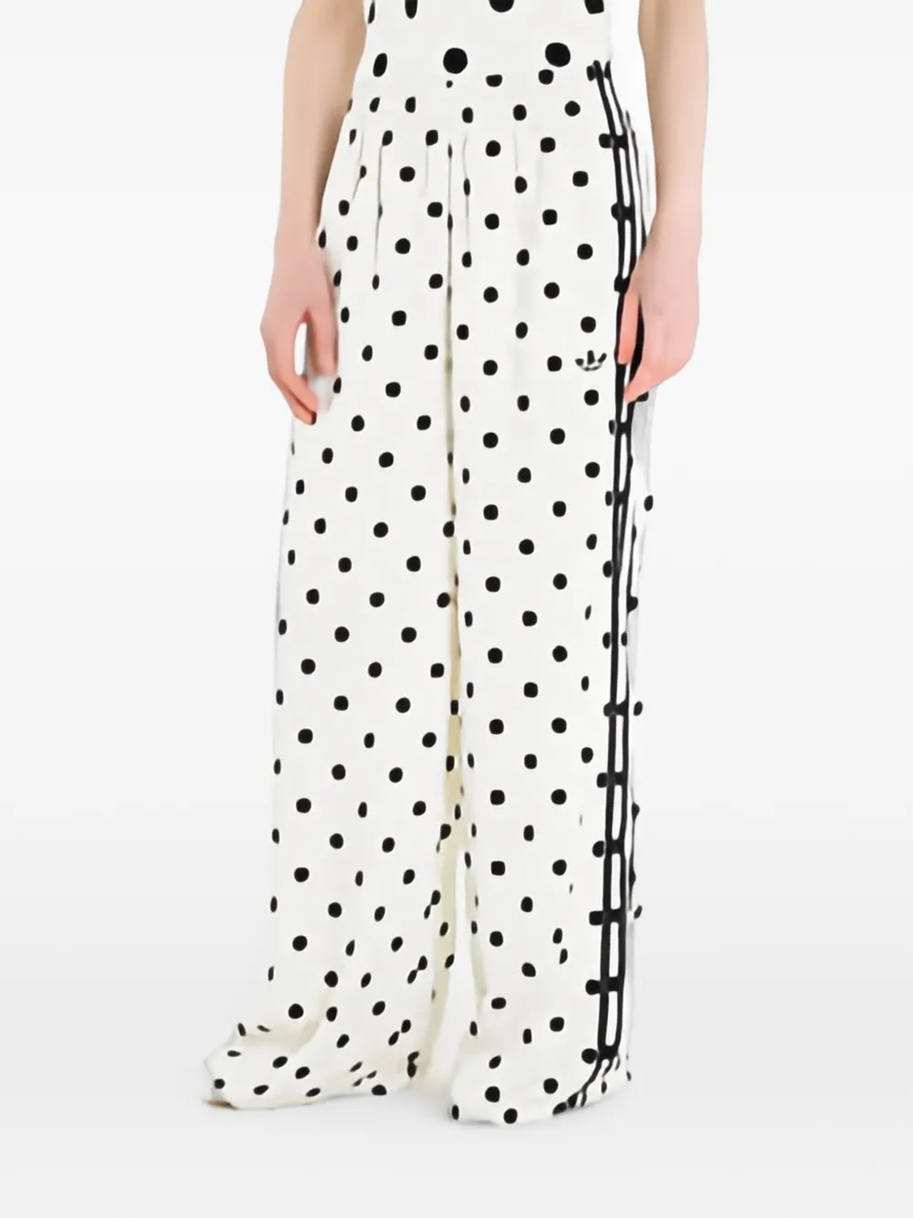 adidas polka-dot satin track pants - Neutrals | Farfetch Global