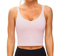 THE GYM PEOPLE Womens' Sports Bra Longline Wirefree Padded with Medium Support | Amazon (US)