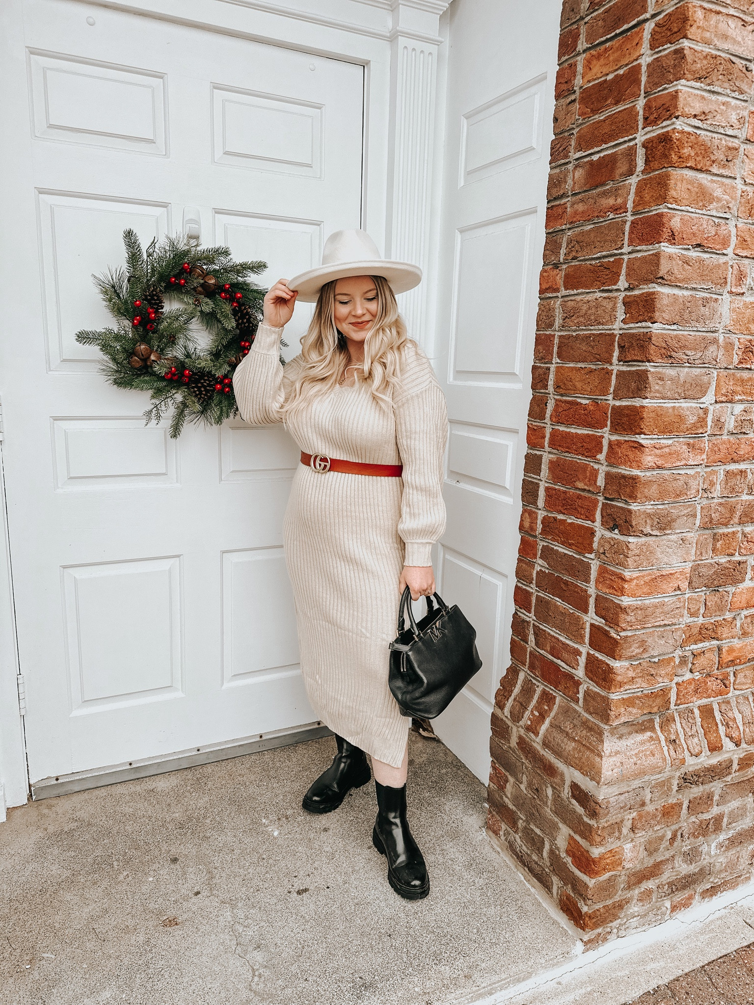 maternity outfit / sweater dress / pregnancy / bump fashion / bump style / 25 weeks pregnant / pinkblush/ Steve Madden / boots /winter — 25% off PinkBlush with code ‘OCCURRINGWITHOLIVIA'

#LTKshoecrush #LTKbump #LTKcurves