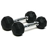 SPRI Deluxe Rubber Dumbbells (5-Pound) (Sold as set of 2) | Amazon (US)