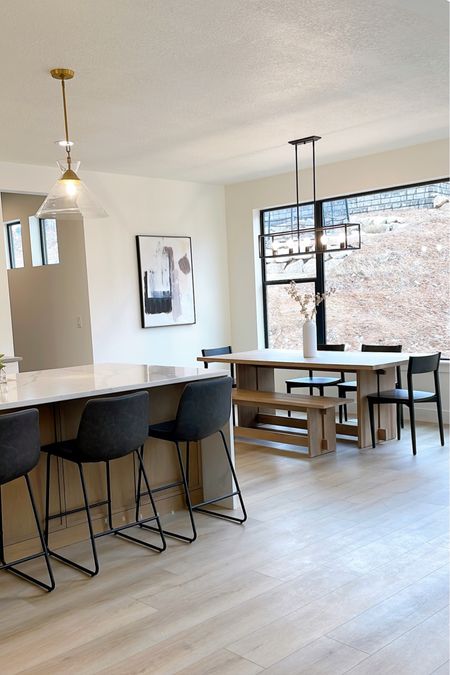 Dining room, kitchen, counter stools, dining table, dining chairs, west elm, modern, home staging 

#LTKhome #LTKstyletip