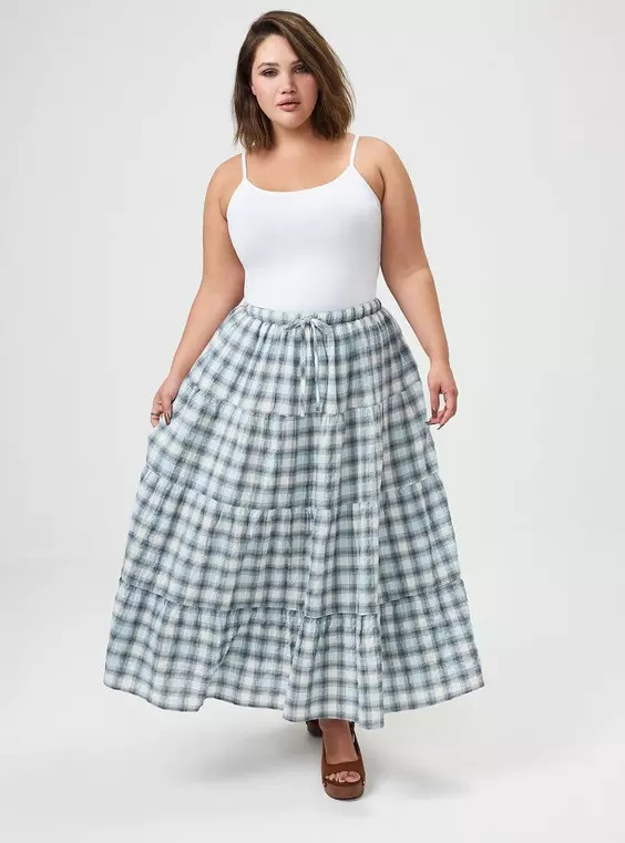 Tiered Maxi Skirt in Multi | Torrid (US & Canada)