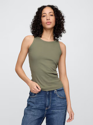 Ribbed Scoopneck Tank Top | Gap Factory