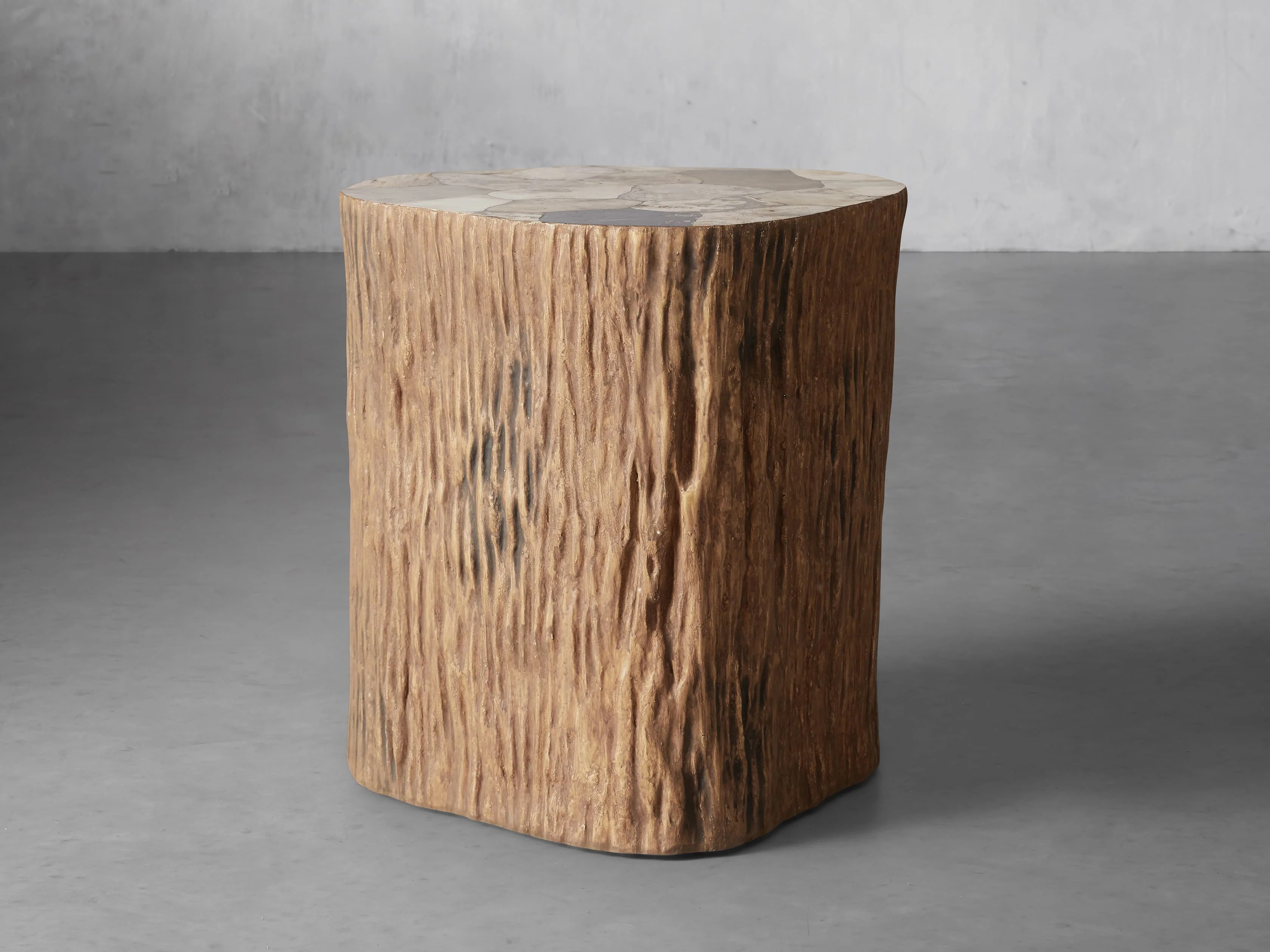 Clayhill End Table in Natural Petrified | Arhaus