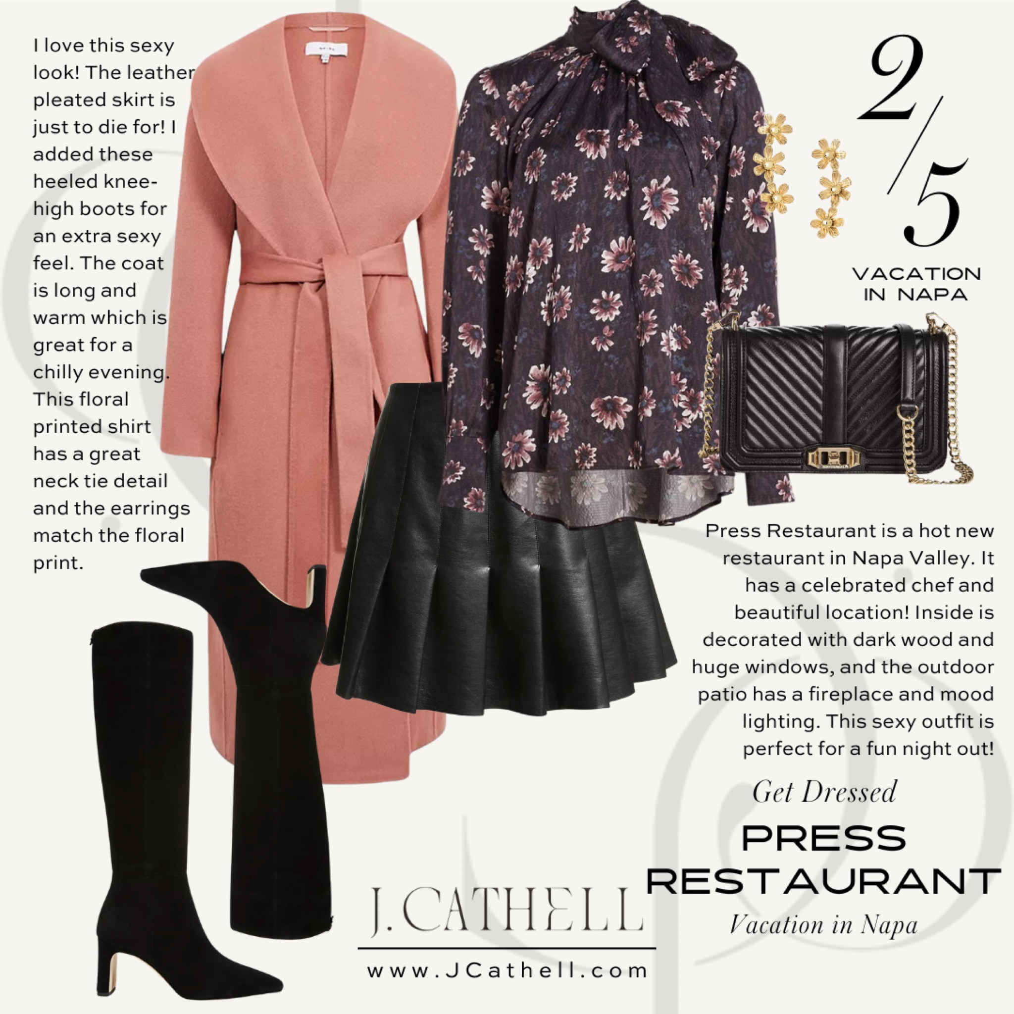 This pink coat is a showstopper, it brings the soft feminine vibes to balance the boots and leather skirt. 

#LTKtravel #LTKstyletip #LTKSeasonal