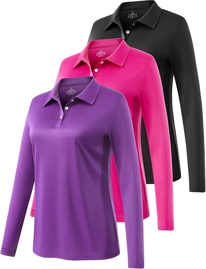 Ullnoy Lightweight Golf Shirts for Women Moisture Wicking Long Sleeve Polo Shirt Women Quick Dry ... | Amazon (US)