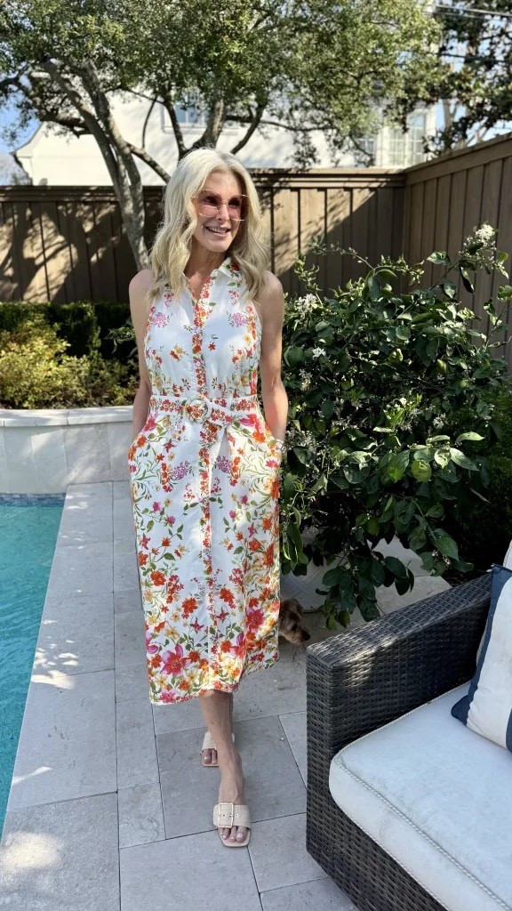 Gorgeous linen floral dress for spring events! Size S

#LTKootd #LTKOver40 #LTKSeasonal