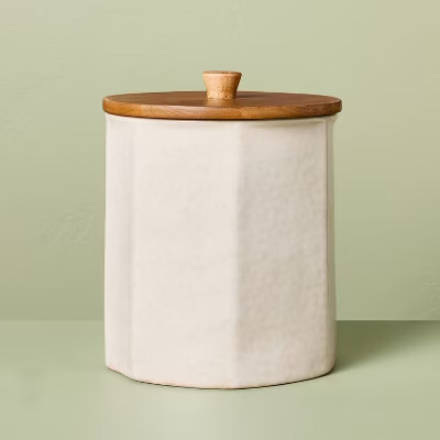 Ceramic Stoneware Food Storage Canister Sour Cream - Hearth & Hand™ with Magnolia | Target