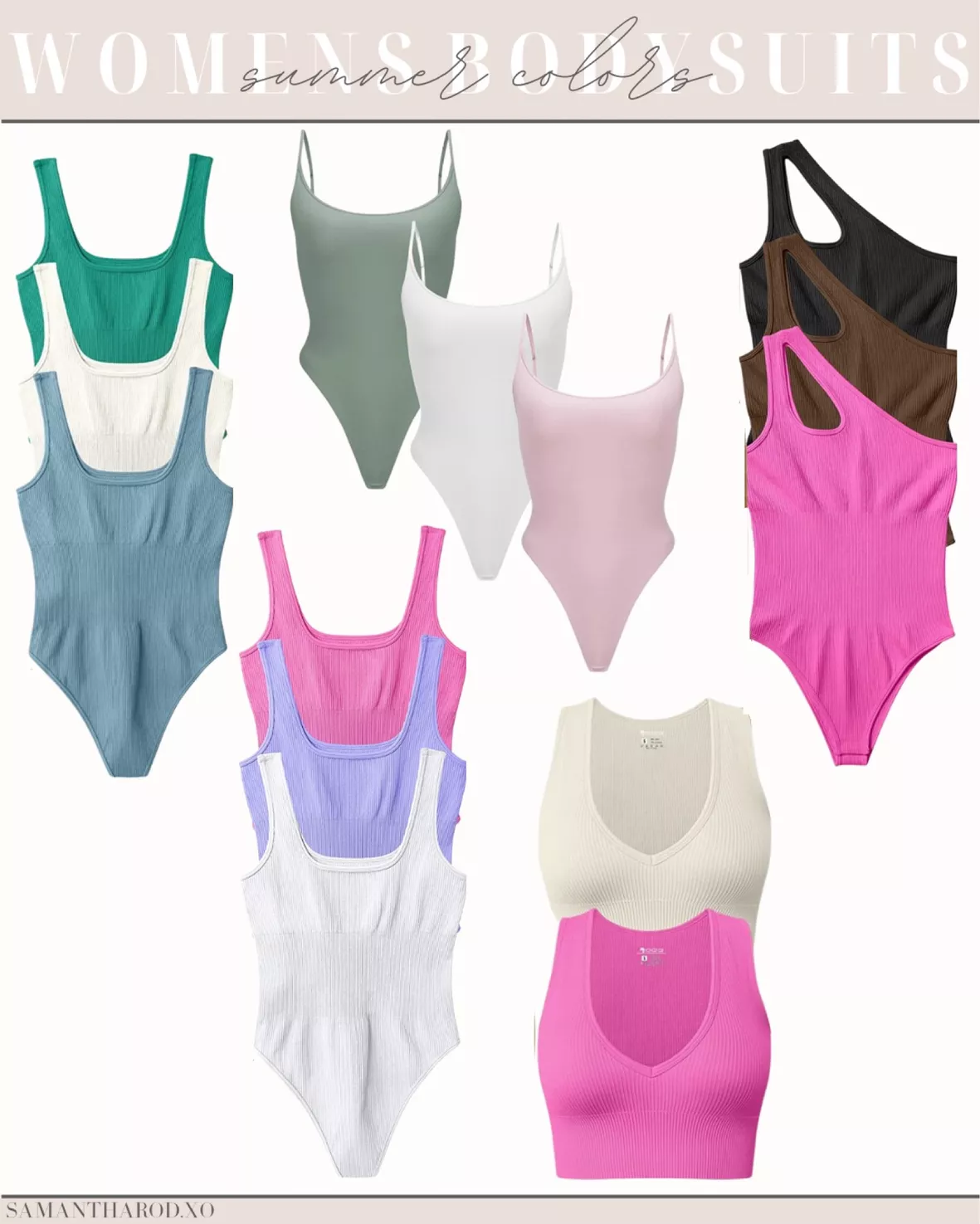 OQQ Women's 3 Piece Bodysuits Sexy Ribbed One Piece Sleeveless Tank Tops  Bodysuits : : Clothing, Shoes & Accessories