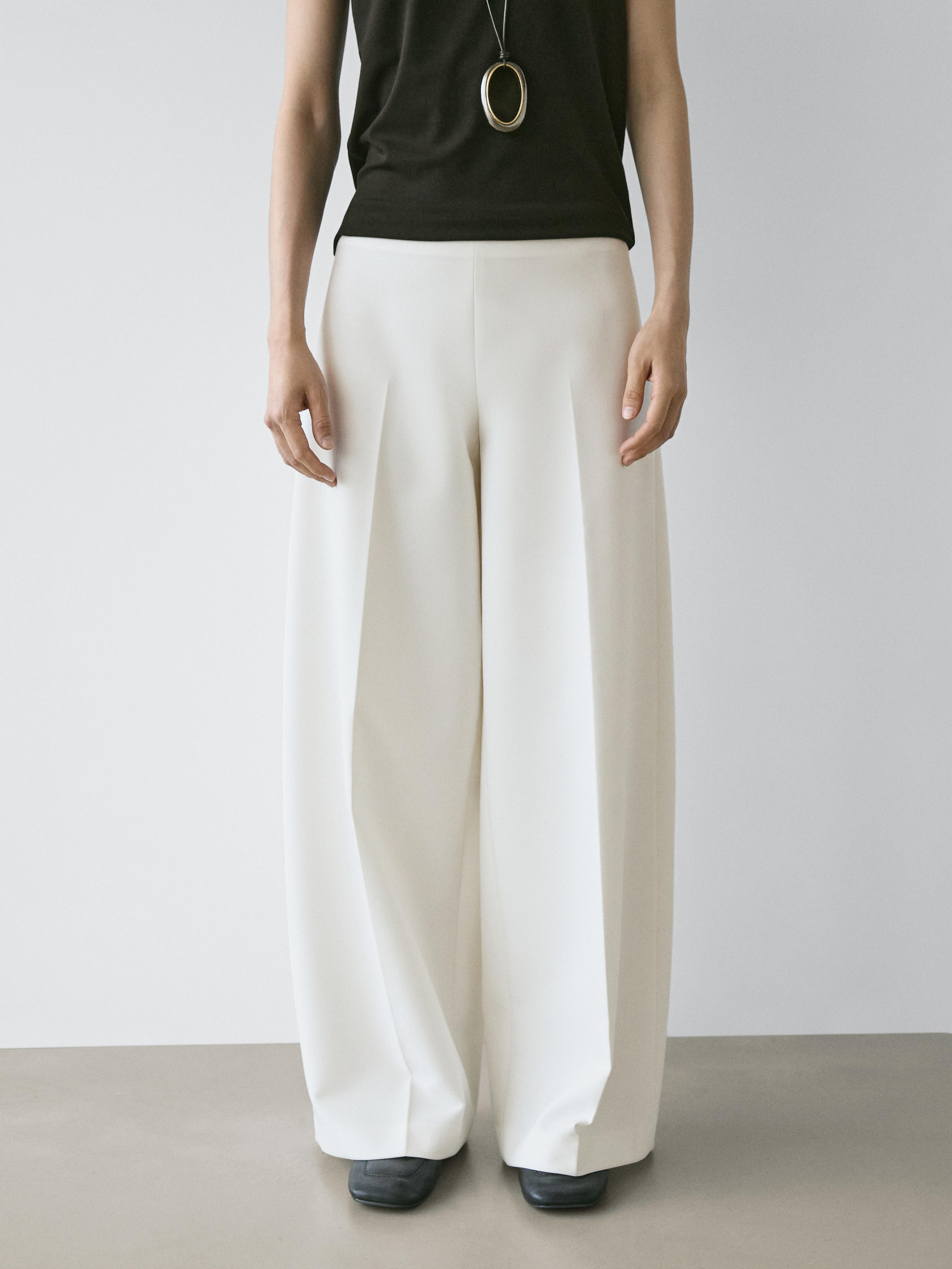 Wide-leg voluminous trousers | Massimo Dutti UK