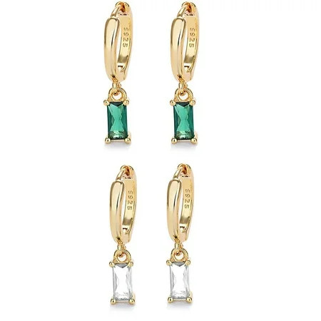Dicasser Small Gold Hoop Earrings With Green Drop Gold Hoop Earrings For Women Gold Hoops Hypoallerg | Walmart (US)