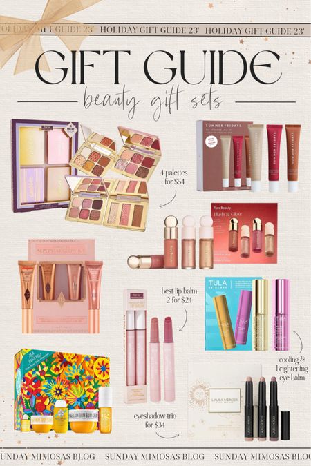HOLIDAY GIFT GUIDE: Best Beauty Gift Sets 🎁☃️ Here are our top recommended beauty gift ideas that any girl is guaranteed to love. 

From the top selling Rare Beauty liquid blush set and the Sol de Janeiro Bum Bum set to Tula’s cooling and brightening eye balms and Tarte’s juicy lip balms, you can’t go wrong with these holiday beauty gifts for her!

#holidaygiftguide #beautygiftideas #sephorabeautygiftset skincare gift sets, makeup gift sets, Sephora holiday gifts, Sephora gift sets. Sephora sale, holiday beauty gift sets, Sephora beauty gift sets, Christmas gifts for teen girls, teen girl gift, tween girl gifts, Summer Fridays lip balm, gifts for her, gift guide for her, gifts for sister, gifts for girlfriend, gifts for daughter, teenage girl gifts, teen girl gift guide, Christmas gifts for college girl

#LTKHoliday #LTKSeasonal #LTKGiftGuide