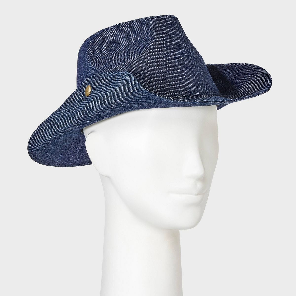 Denim Snap Brim Western Hat - Wild Fable\u2122 Dark Blue Denim | Target