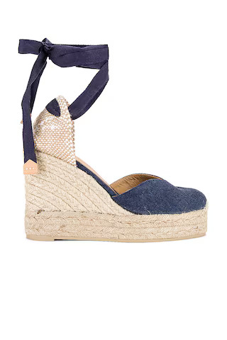 Castaner Chiara Wedge in Azul Oxford from Revolve.com | Revolve Clothing (Global)