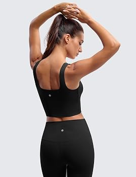 BAYDI Clouduxi Square Neck Sports Bras for Women - Padded Workout Tops with Built-in Bra U Back G... | Amazon (US)
