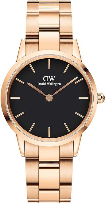 Daniel Wellington Iconic Link Watch, Rose Gold or Silver Stainless Steel Link Bracelet | Amazon (US)