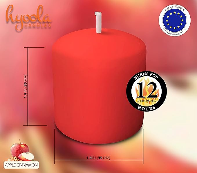 Hyoola Scented Votive Candles - Apple Cinnamon Votive Candles -12 Hour Burn Time - 9 Pack - Europ... | Amazon (US)