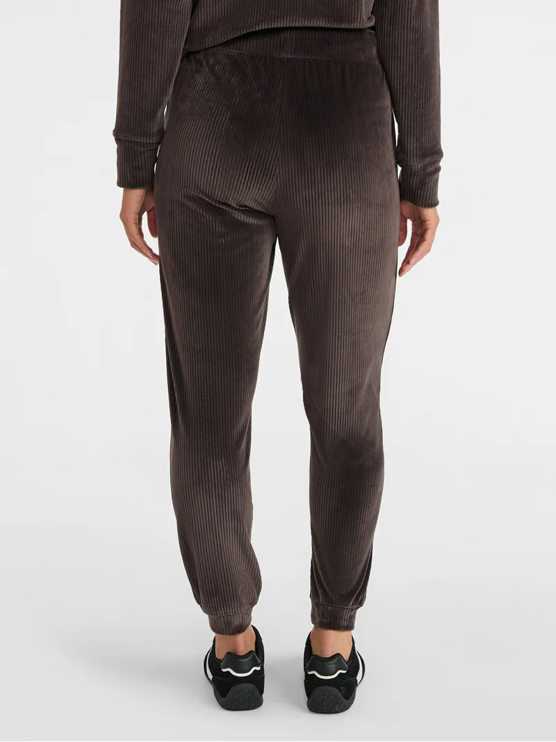 Avia Women's Ribbed Velour Jogger Pants, Sizes XS-XXXL | Walmart (US)