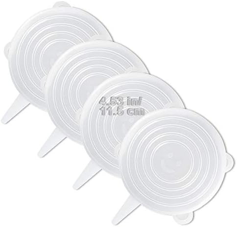 LELE LIFE 4 Pack Same Size Silicone Stretch Lids, Thicker Reusable Sturdy Silicone Container Cove... | Amazon (US)