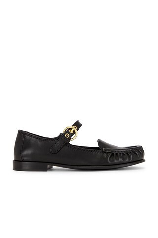 Miu Miu Bufalo Mocassini Loafer in Black | FWRD 