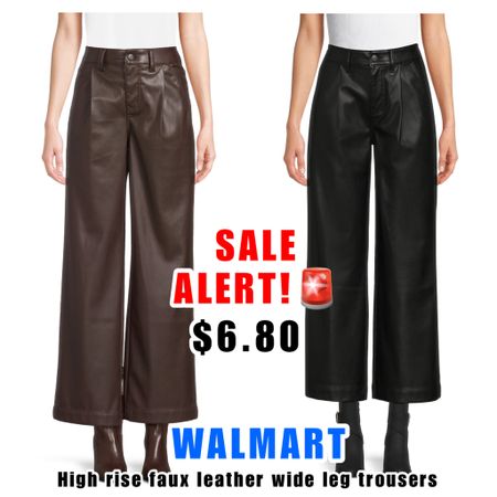 WALMART SALE ALERT! These faux leather trousers are on clearance for only $6.80!! Get them before they’re gone!!😍

#LTKsalealert #LTKstyletip #LTKU