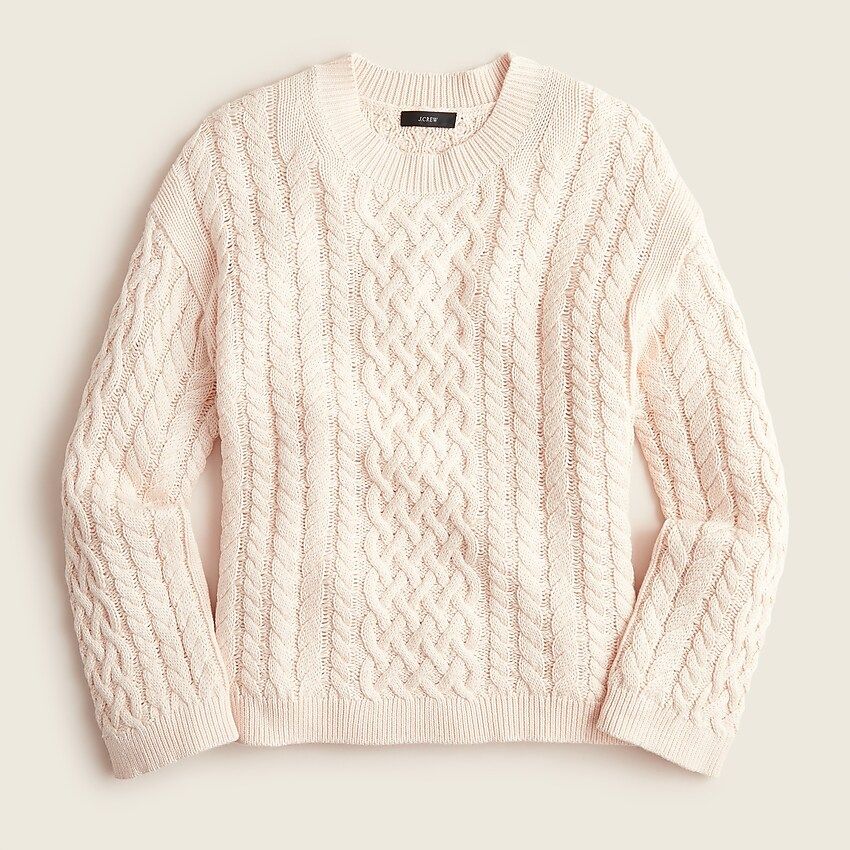 Cotton-cashmere cable-knit pullover | J.Crew US