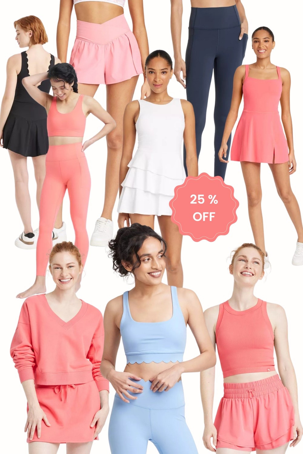 My favs from Target Athleisure! The sports bra is fantastic-no removable cups which I love! Lots of coral this season but other colors too! 

#LTKSaleAlert #LTKActive