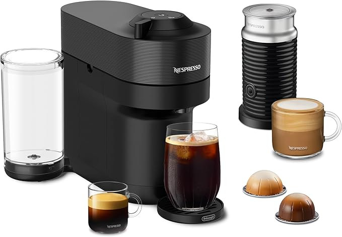 Nespresso De'Longhi Vertuo Pop+ Coffee and Espresso Machine with Aeroccino Milk Frother | Amazon (US)