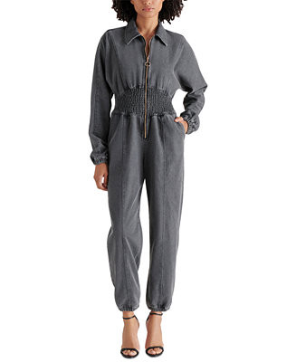 Women's Coya Smock-Waist Denim Jumpsuit | Macy's Canada