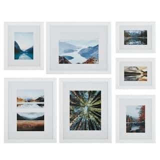 White Contemporary Gallery Wall Frame Set (7-pieces) | The Home Depot