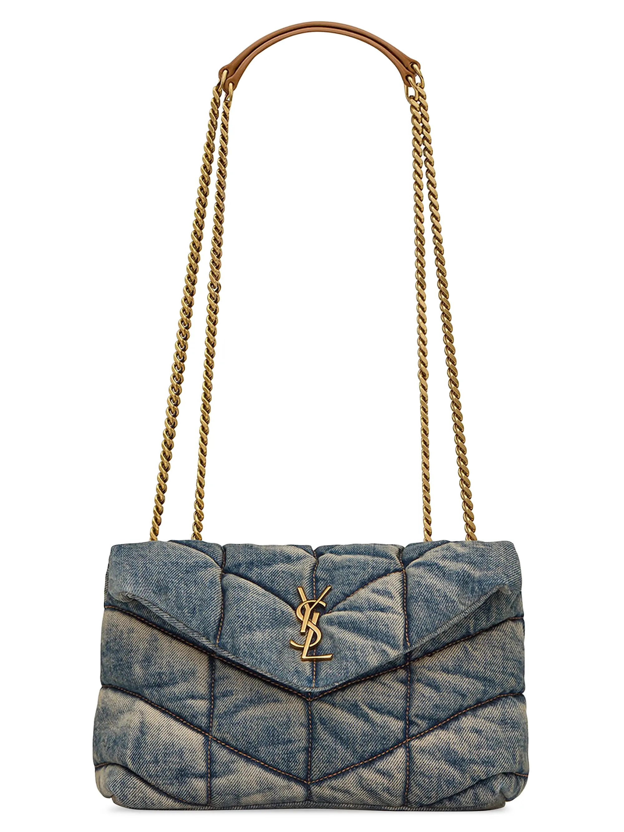 Puffer Toy Bag in Denim | Saks Fifth Avenue