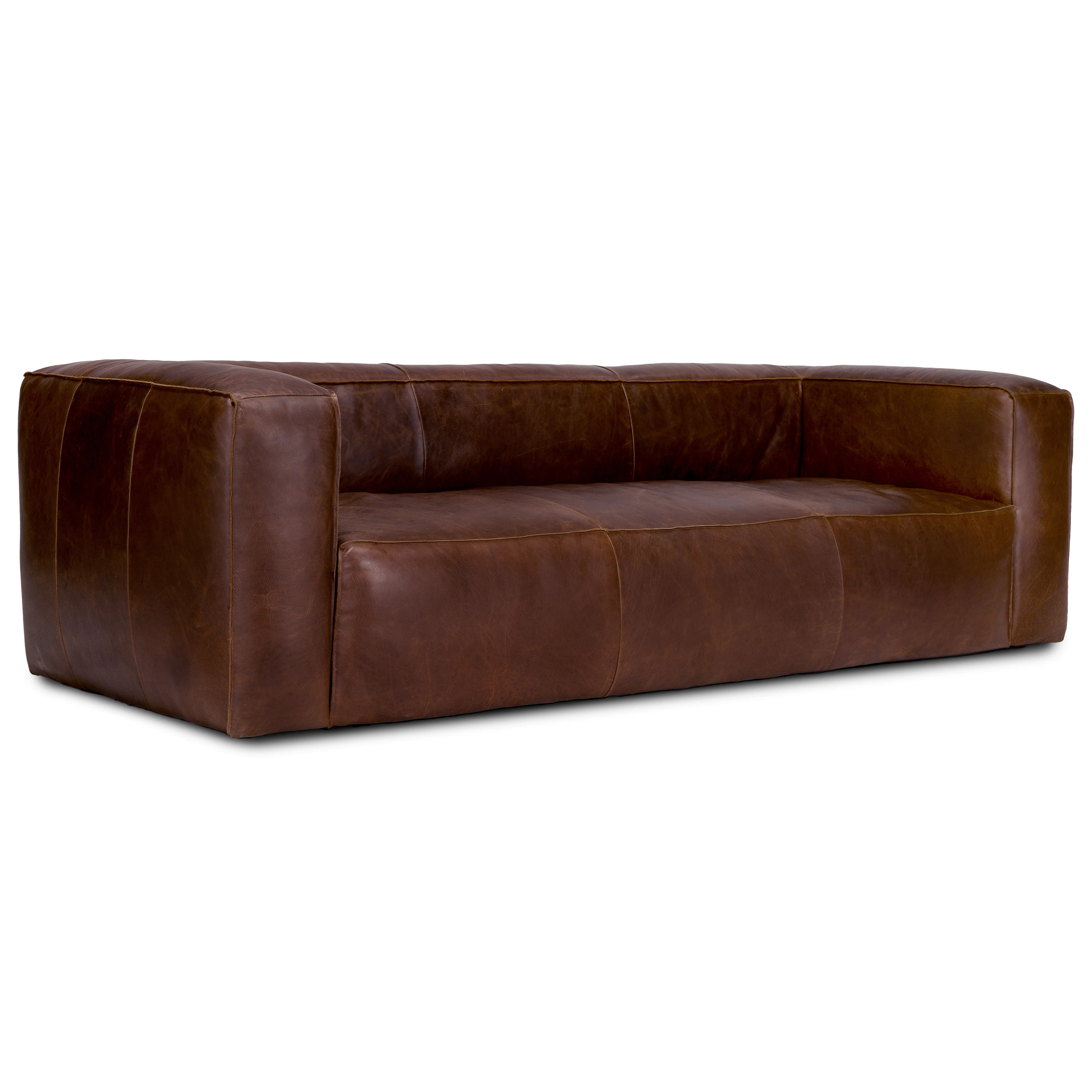 Cigar 92" Leather Sofa - Indiana Brown | Article