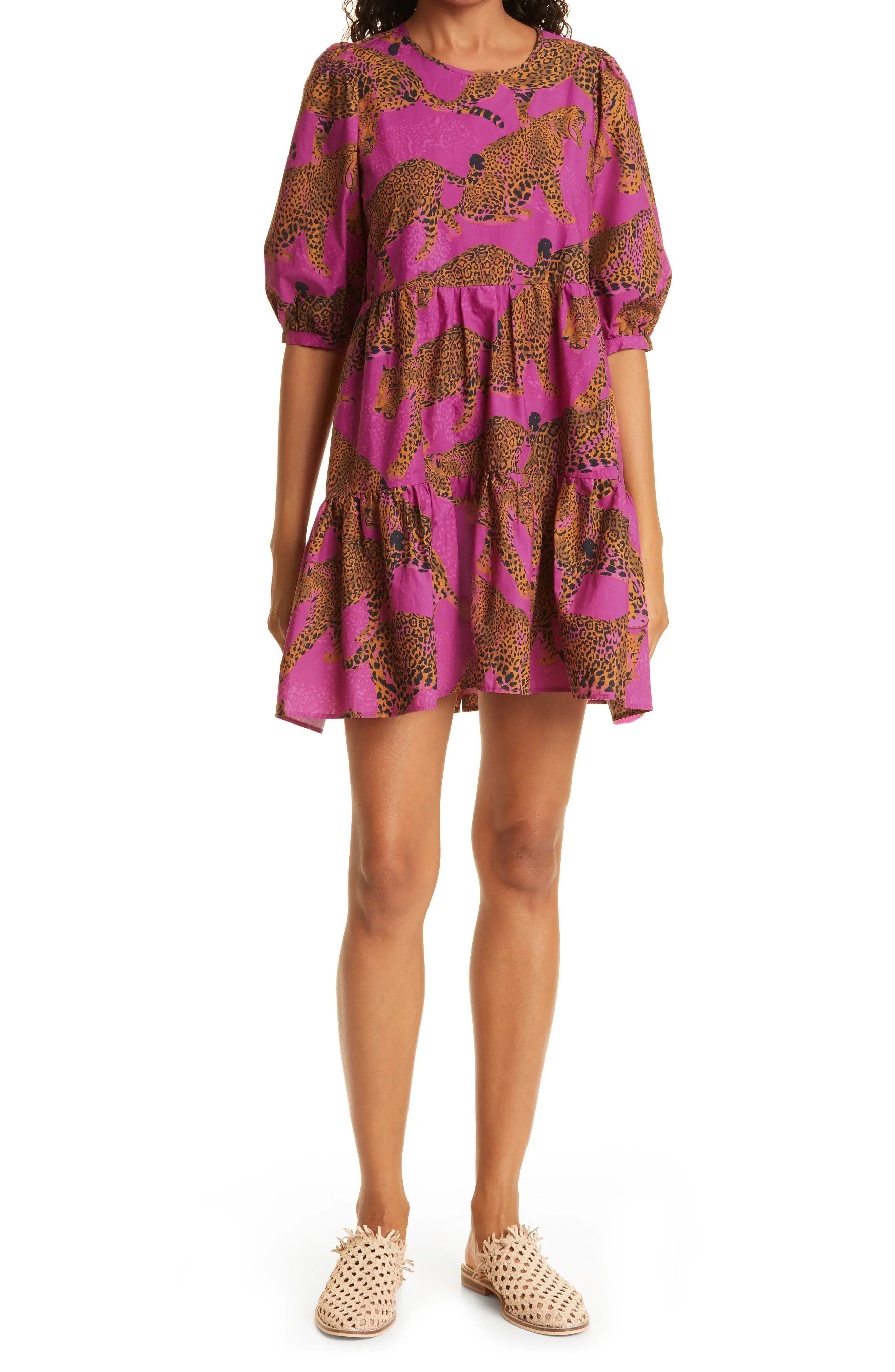 FARM Rio Artsy Leopards Minidress at Nordstrom, Size Medium | Nordstrom