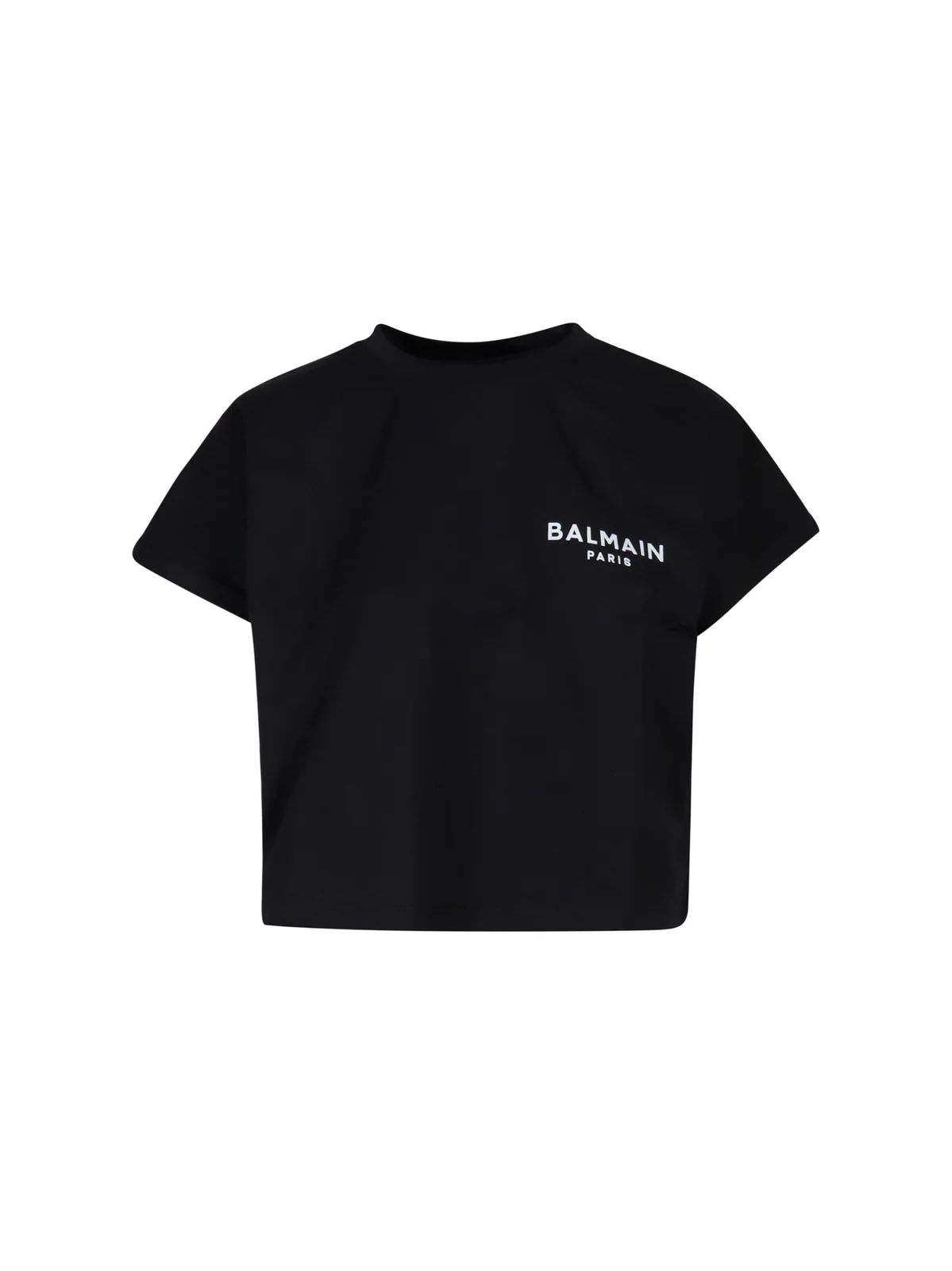 Balmain Logo Printed Cropped T-Shirt | Cettire Global
