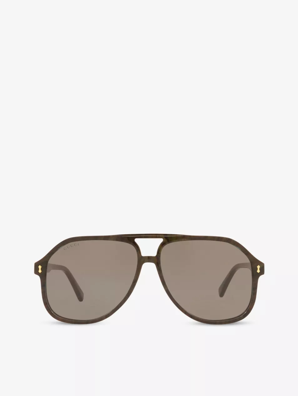 GG1042S aviator-frame acetate sunglasses | Selfridges
