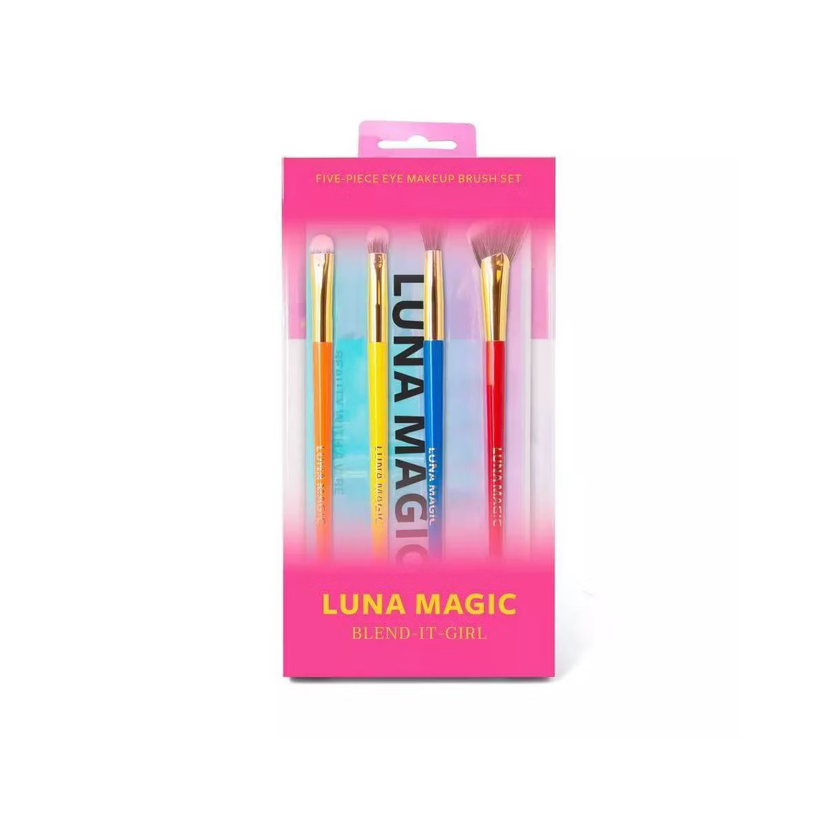 LUNA MAGIC Blend It Girl Eye Makeup Brush Set with Holographic Pouch - 5ct | Target