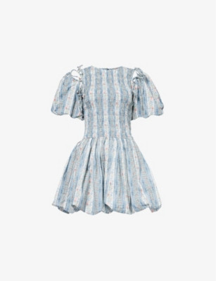 Becca Balloon Cotton-Poplin Mini Dress | Selfridges