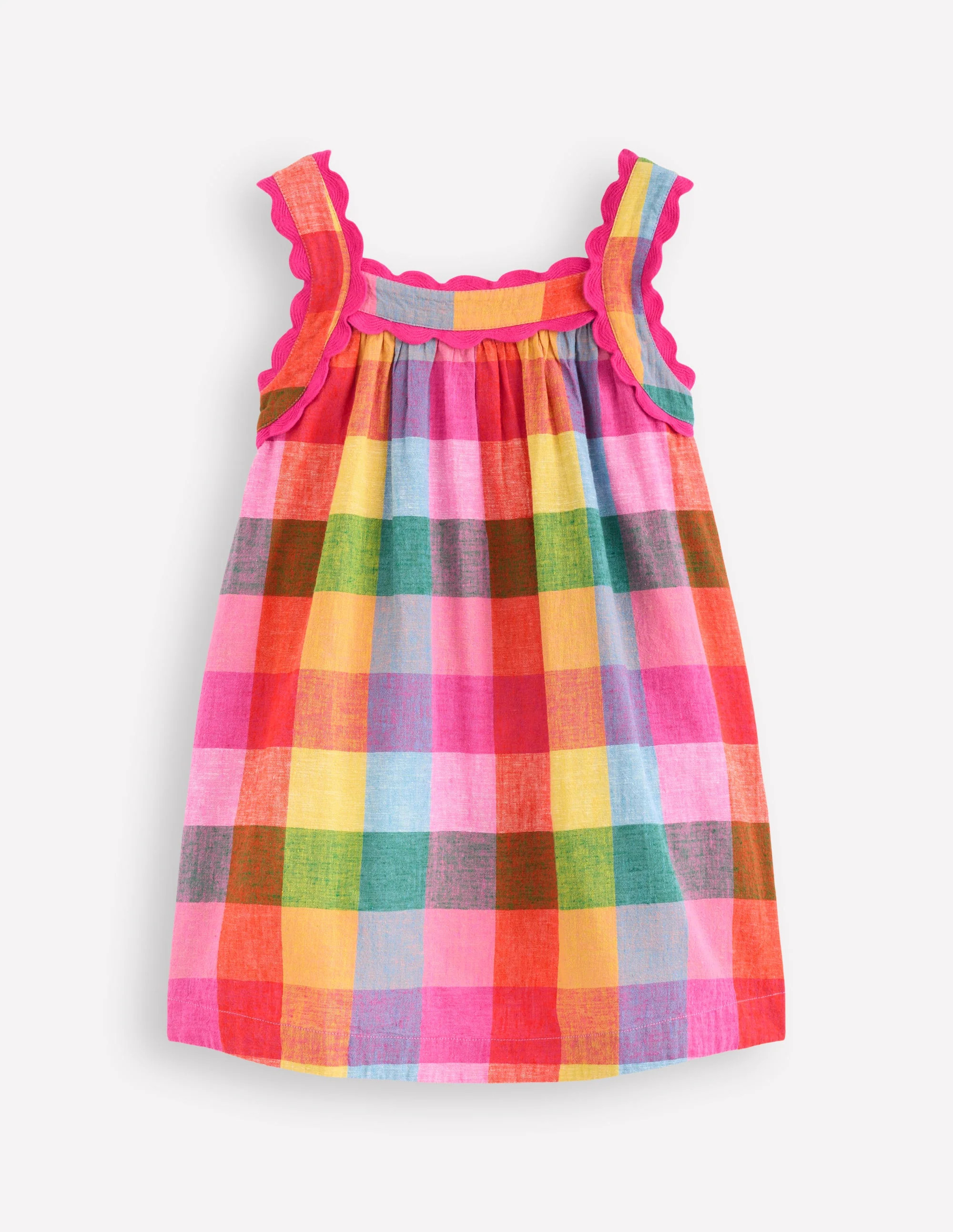 Maribel Strappy Swing Sundress-Multigingham Check | Boden UK