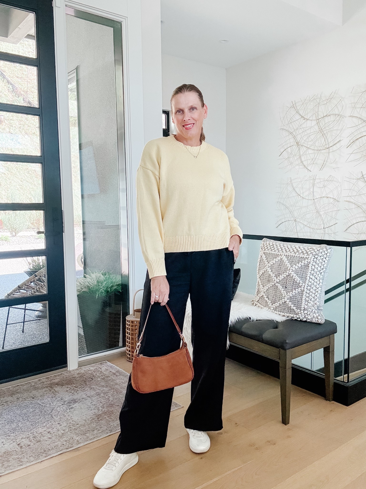 Cute, simple and on trend 👌

Butter yellow, casual look, elevated casual, style over 40, spring essentials, closet staples, 

#LTKootd #LTKOver40 #LTKTravel