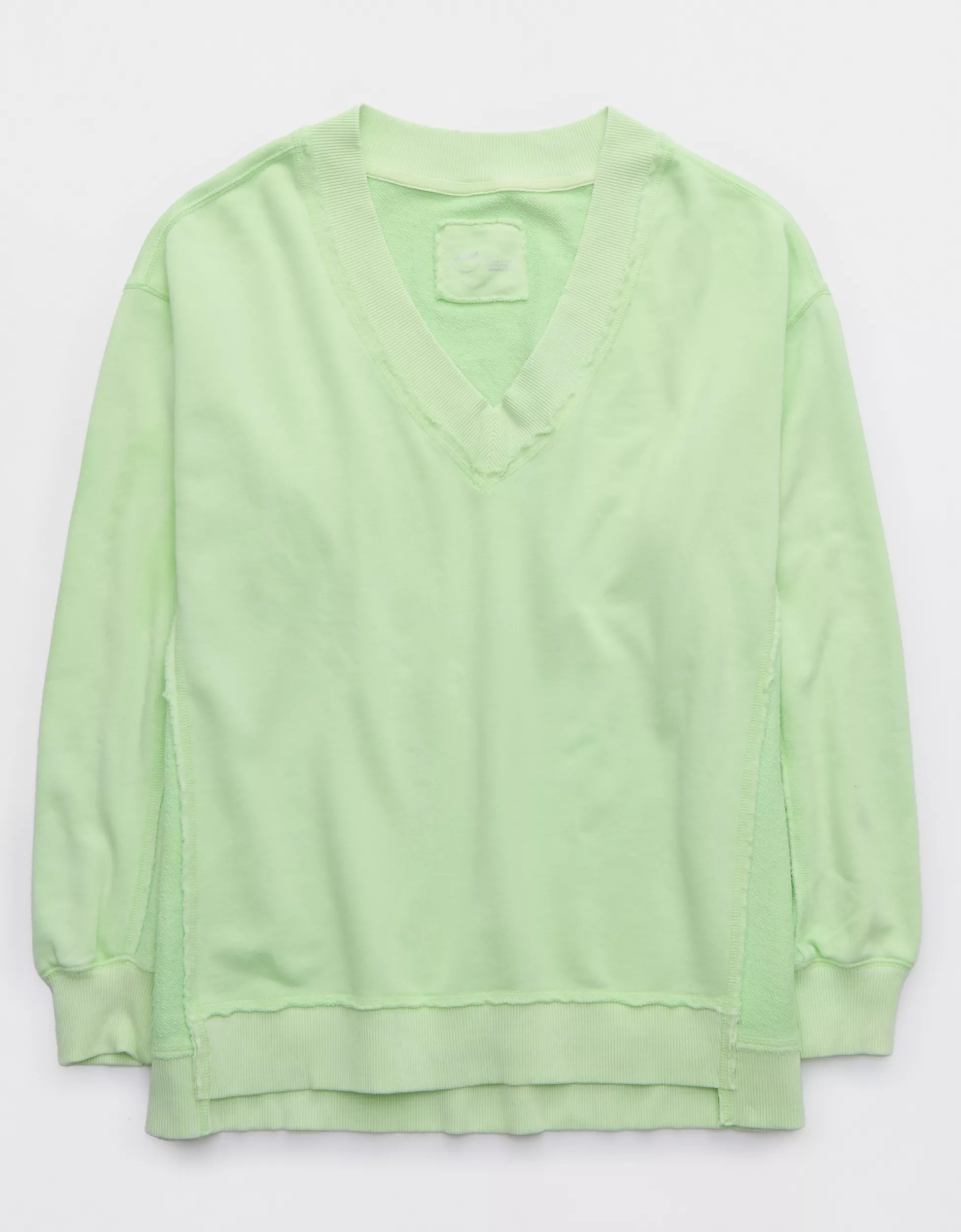 Aerie Vacay Every Day V Neck Sweatshirt | Aerie