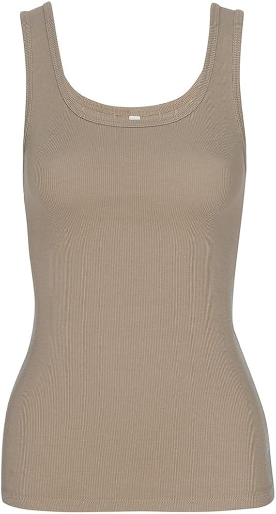 Women's Full-Length Tank Top with Scoop Neck | Amazon (US)