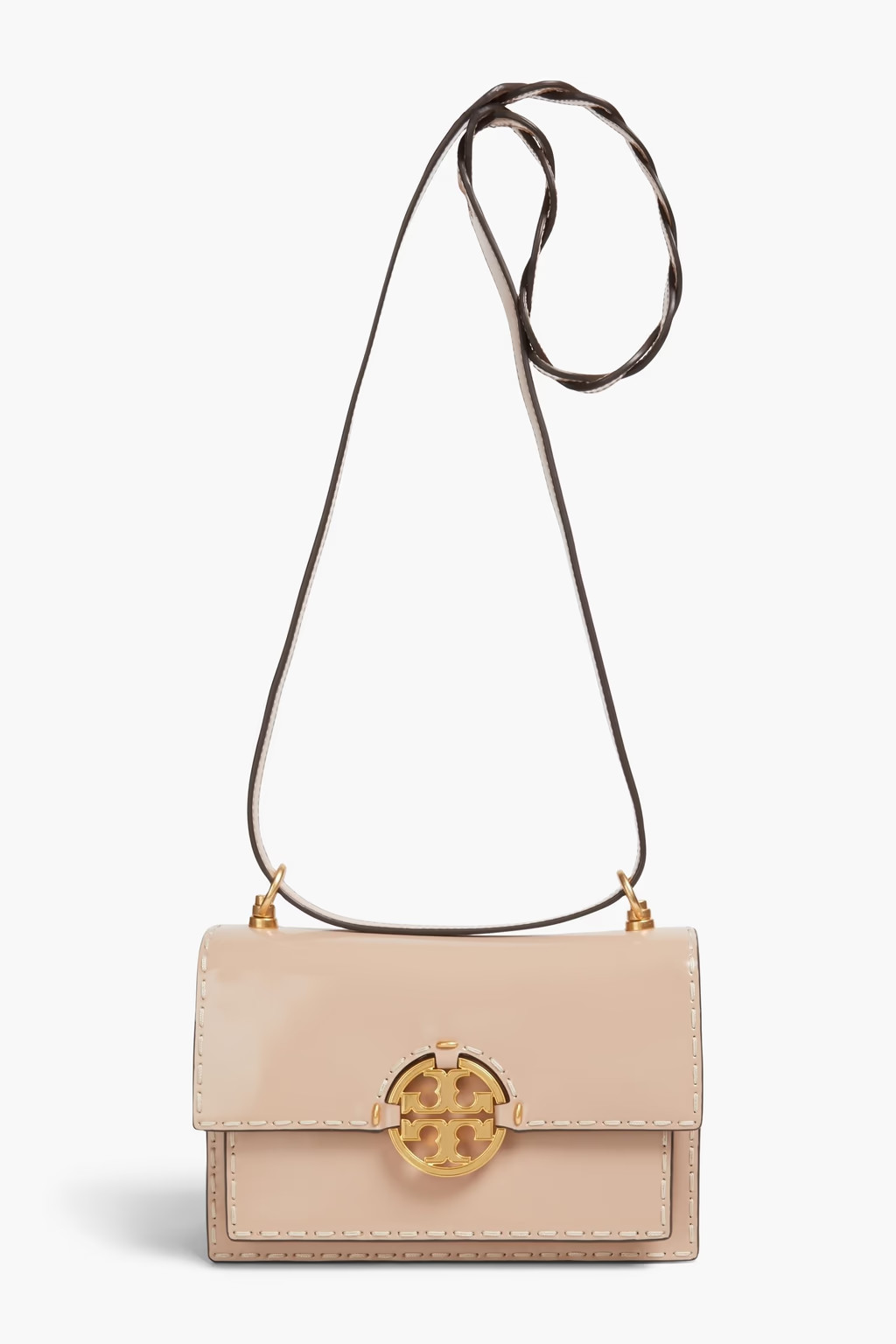 Miller glossed-leather cross-body bag - neutral - One Size | The Outnet (UK and Europe)