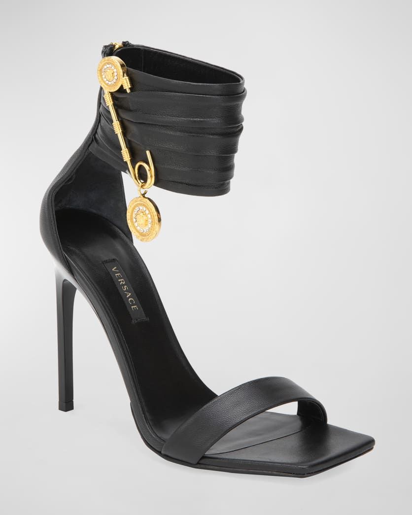 110MM Versace Safety Pin Sandals | Neiman Marcus