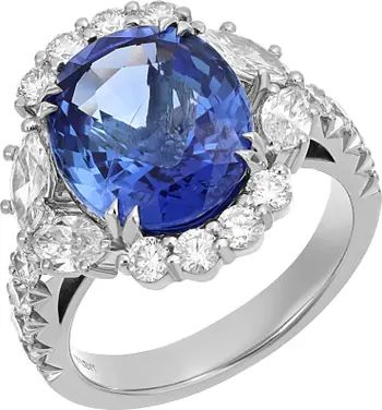 Oval Sapphire & Diamond Luxe Ring | Nordstrom