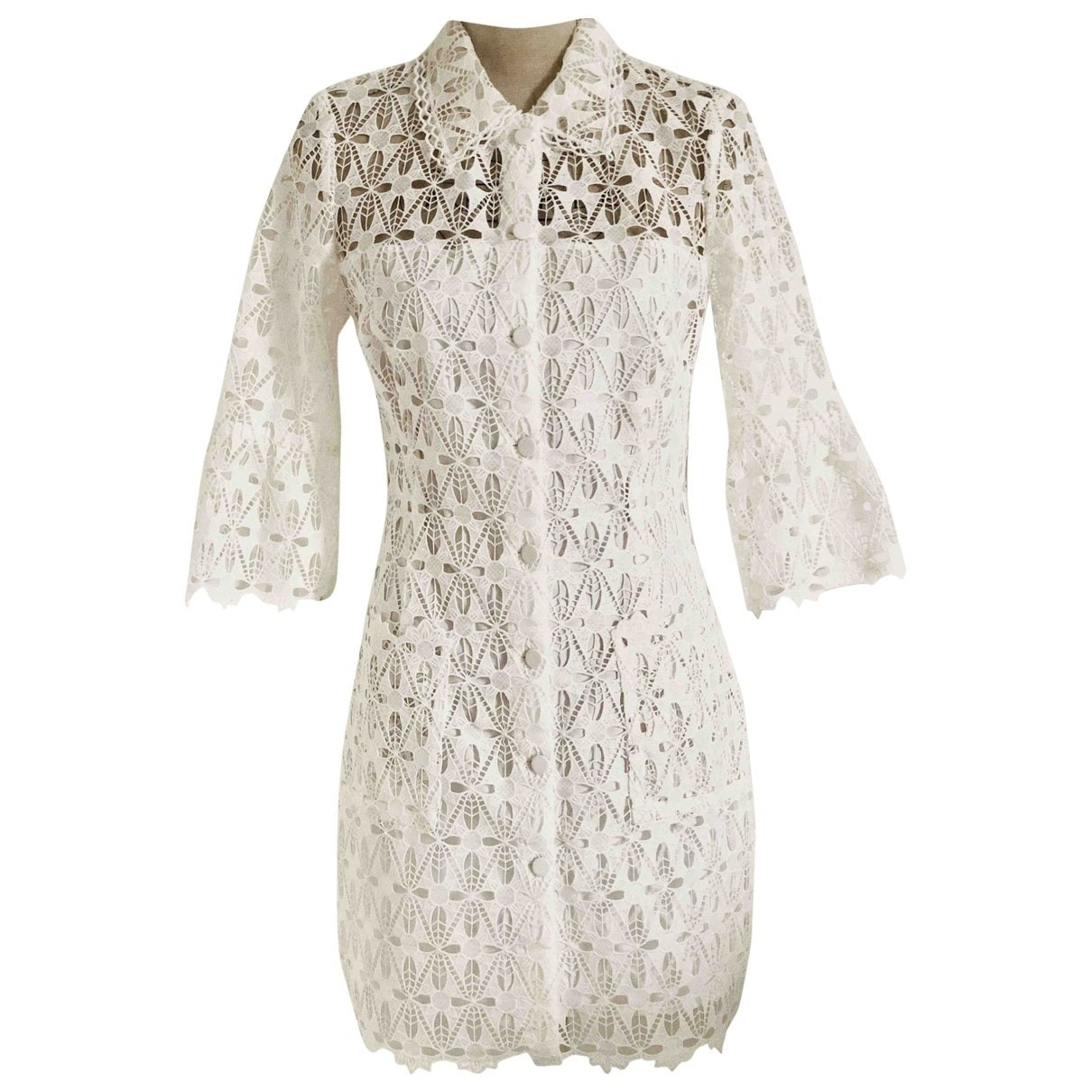 Sandro Spring Summer 2019 White Lace Dresses | Vestiaire Collective (Global)