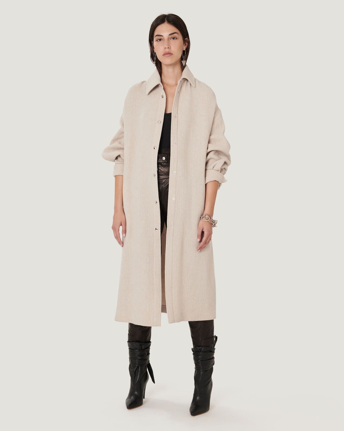 KAYA LONG OVERSHIRT STYLE COAT | IRO