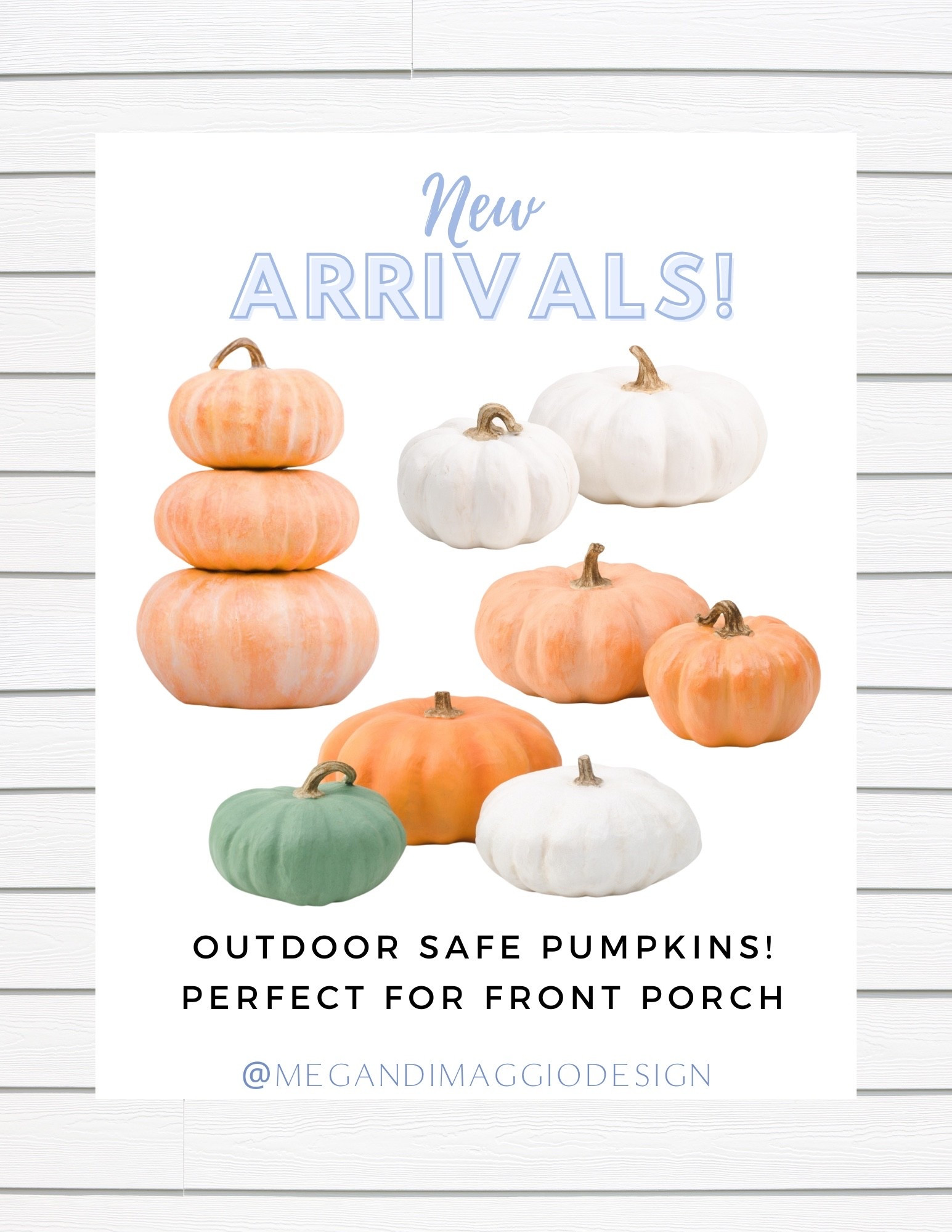 Outdoor safe stackable faux pumpkins perfect for your fall porch or steps!! Love these washed out colors and they’re a great price!! 🎃 

#LTKFindsUnder50 #LTKautumn #LTKHome