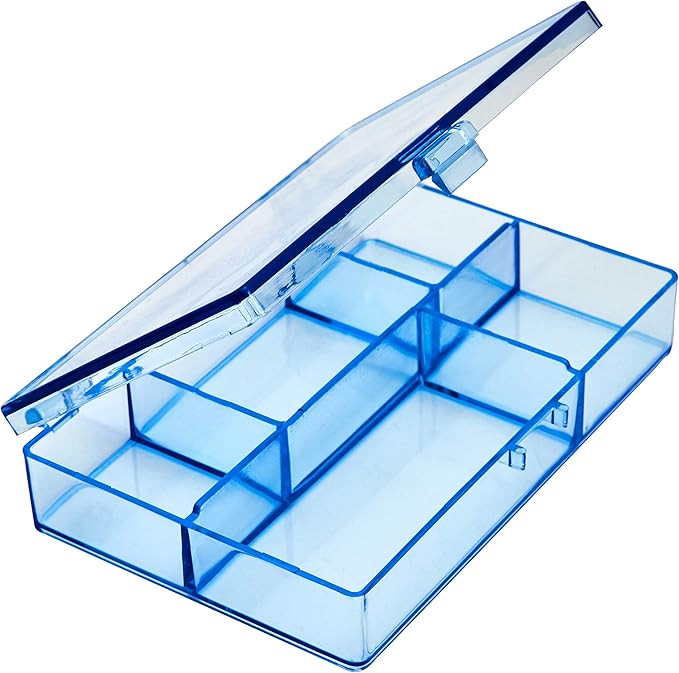 Mini 5-Grid Plastic Storage Box for Beading and Diamond Painting. Blue Countertop or Drawer Stora... | Amazon (US)